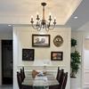 Candelabro retro americano sala de estar dormitorio comedor lámpara casa de campo francesa madera maciza lámpara de vela lámpara Guangdong Zhongshan