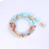 Accesorios para Joyería DIY Cuentas Espaciadoras Venta al por Mayor Trabajos con Cuentas Rectangular Piedra Imperial Ágata Roja Aventurina Tubo Redondo Cuentas Pulsera
