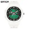 Reloj transfronterizo Sanda moda juvenil casual para hombres y mujeres estudiantes de secundaria impermeable doble pantalla reloj despertador reloj al por mayor
