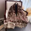 Bufanda Retro de Imitación Cachemir con Estampado Doble Cara Transfronteriza para Mujer en Otoño e Invierno, Chal de Viaje Cálido y Espeso