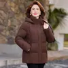 Chaqueta de Plumón de Ganso Blanco para Madre, Corta, Engrosada, Marca de Alta Gama para Mujeres de Mediana Edad y Mayores, Abrigo Elegante para Protección contra el Frío de Invierno, Tallas Grandes