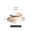 Taza de Café de Gres Retro Japonesa con Platillo Taza para Cappuccino Espresso Latte Italiana Taza de Café Elegante para Arte Latte