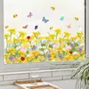 Xino Jdt-A666 Campo de Flores de Colza Creativo Transfronterizo Pegatina de Pared Autoadhesiva Desmontable Decoración de Pared para Sala de Estar y Dormitorio