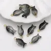Pingente de Peixe de Vidro Iridescente Simboliza Abundância Todos os Anos, Acessórios de Joias DIY com Tema Oceânico, Brincos, Colares, Pingentes