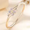 Pulsera Súper Hada Flor Zirconia para Mujer, Moda Europea y Americana, Pulsera de Alta Gama Incrustada con Diamantes, Versátil y Elegante, Joyería que Conserva el Color