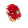 Anel Ajustável Personalizado de Resina Rosa Doce Nova Moda Anel Estilo Étnico Popular no Aliexpress