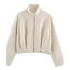 Ropa europea y americana para mujer transfronteriza, bestseller de AliExpress, chaqueta bomber casual de moda estilo francés con cuello alto