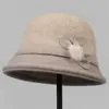 Chapéu da Mamãe, Novo Estilo para Mulheres, Chapéu de Pescador Elegante para Avós no Outono e Inverno, Estilo de Inverno para Mulheres de Meia-Idade e Idosas, Chapéu Quente