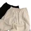 Vibe Elegante Turbina Seu Estilo! Calça de Linho Branca de Cintura Alta com Pernas Largas e Caimento Relaxado para Mulheres, Verão 2026