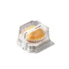 Caja de Empaque para Pasteles Snow Mei Niang Caja de Empaque para Pasteles de Yema de Huevo Única Caja Transparente a Prueba de Aceite con Base Independiente Caja para Pasteles Horneado en Casa