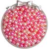 Pulsera de cuentas redondas de imitación ABS de colores degradados de 4 a 10 mm, accesorios hechos a mano para bricolaje, pulsera, llavero, joyería