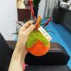 Piel de Conejo Rex Sintética Cosas Buenas Suceden Colgante para Llavero Bola de Felpa Decoración para Mochila Evento de la Empresa Persimmon Regalo