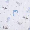 Calças de pijama jacquard de algodão jacquard com estampa de desenho animado de 130g, com listras verticais, tecido à prova de mosquitos, em estoque