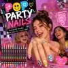 Pluma de arte para uñas de doble punta y doble color, juego de 24 colores, secado rápido, impermeable, pluma para pintar color de uñas y dibujar líneas, se puede aplicar en capas para grafiti