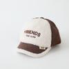 Gorra de Pato Bordada para Bebé y Niño Pequeño de Otoño e Invierno, Gorra de Béisbol Gruesa y Cálida de Vellón de Cordero para Exteriores para Niños y Niñas