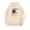 Sudadera con capucha deportiva casual de color liso impresa, delgada y holgada, para primavera y otoño, versátil para parejas, sudadera con capucha de forro polar grande en stock