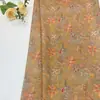 Tela de Brocado con Estampado de Patrón de Brocado Tricolor Estilo Pintura al Óleo Vintage Feiyu Shimmer de Rayón para Faldas de Mujer