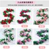 Guirnalda de Rosas Artificiales Guirnalda de Flores Falsas Cubierta de Ducto de Aire Acondicionado Decoración de Techo para Sala de Estar Planta Enredadera de Plástico Envuelto