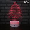Base de grieta árbol de Navidad Papá Noel y otros serie festival del amor Luz nocturna 3D creativa LED lámpara de mesa pequeña