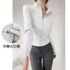 Chamarra de Yoga para Mujer, Adecuada para Deportes, Entrenamiento de Fitness, Top de Manga Larga, Levantamiento de Pesas, Aeróbicos, Trayectos Diarios, Cubierta Casual