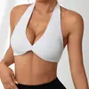Top esportivo com suporte para o pescoço transfronteiriço, roupa esportiva para atividades ao ar livre, roupa íntima esportiva à prova de choque, colete de yoga para corrida e fitness de secagem rápida