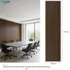 Paneles Acústicos de Rejilla de Tiras de Madera Transfronterizos para Decoración de Paredes con Acabado de Veta de Madera, MDF Ecológico para Absorción de Sonido, Aislamiento Acústico y Reducción de Ruido