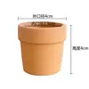 Mini Bolsillo Cerámica Roja Maceta Pulgar Absorbente de Agua Transpirable Pequeña Maceta para Suculentas Flores Adornos Miniatura de Jardín