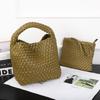 2026 Nueva Bolso Tote Tejido de Cuero Suave de Moda Coreana de Gran Capacidad con Neceser a Juego, Bolso de Hombro, Bolso de Axila, Bolso Cruzado