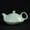 Bule Ru Kiln com Esmalte Gelo Rachado para Infusão de Chá, Chaleira de Cerâmica para Conjunto de Chá Kung Fu Portátil, Uso Doméstico e de Escritório