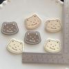 Acessórios de urso de boca torta de arroz integral fofos DIY cocar presilha de cabelo acessórios para capa de celular com cola cremosa buraco decorativo sapatos