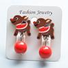 Al Por Mayor Nuevos Aretes de Clip de Dibujos Animados para Niños Sin Agujeros en las Orejas Navidad Colgantes de Cuentas Aretes de Borla Aretes Decorativos para Niñas Un Precio