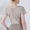Venta al por mayor de Ropa de Yoga Transfronteriza, Tops Deportivos de Manga Larga Amigables con la Piel, Camisetas de Manga Corta para Pilates y Fitness para Mujer, Dropshipping