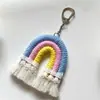 Tela Estilo Étnico Borla Colgante Arcoíris Colgante Pendientes Hechos a Mano DIY Colgante Llavero Accesorios Colgantes