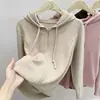 Sudadera con capucha para mujer con diseño de espina de pez en el hombro para primavera, otoño e invierno, color liso, diseño elegante, adelgazante, nicho, prenda exterior, chaqueta cárdigan con cremallera