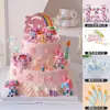Fiesta de Té Maid Melody Culomi Kt Cat Decoraciones de Pastel Adornos Rosa Pequeña Princesa Niña Enchufe
