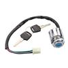 Interruptor de llave de encendido de 4 cables adaptado a cerradura eléctrica de puerta de 4 cables cabeza de hierro 2 velocidades bolsillo mini bicicleta