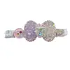 Pinza para el Cabello de Organza Morada Súper de Hada con Moño de Pedrería Brillante, Pasador de Moda para Niñas, Perfecto para Fijar el Flequillo