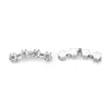 Pendientes de Titanio F136 con Circonita de Cuatro Filas, Tachuelas para Cartílago del Oído, Joyería para Piercings de Aleación de Titanio G23, Tachuelas para Lóbulo del Oído, Tachuelas para Labio