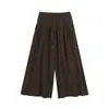 Pantalones Falda Casual Talla Grande ALINDM para Mujer, Verano Delgados Estilo Fluido 100kg Cintura Alta Adelgazantes Pierna Ancha