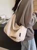 2024 Cor Sólida Moda Personalizado Diário Casual Bolsa Simples Bolsa Feminina Bolsa de Ombro Crossbody Bolsa Pano Bolsa Feminina