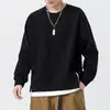Moletom Outono Falso Duas Peças Masculino Esportivo Solto Peso Pesado Marca de Moda Americana 2025 Novo Meninos Fenda Pulôver Mangas Compridas