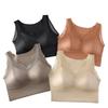 Chal de Encaje de Temperatura Constante Cálido para Mujer, Chal Ligero de Satén de Lujo, Sexy, Cálido, Sin Rozaduras, Sujetador con Copas Fijas, Transpirable para Mujer