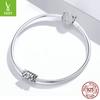Cuentas originales de plata esterlina 925 de la serie Flower, pulsera de cuentas vintage de moda, accesorios de joyería DIY SCC1488