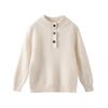Ropa interior de punto de cuello alto nuevo de siete agujas, color liso, lana pura, otoño e invierno, ropa para niños y niñas, engrosada para medio año