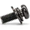 Acero Inoxidable 201 Negro Tornillos de Combinación de Tres Piezas Tornillos para Máquina de Cabeza Redonda Phillips Combinación de Tornillos con Arandela de Resorte Plana M4/M5/M6