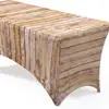 Mantel elástico de cobertura total con estampado de seda de leche para comercio exterior, para banquetes de hotel, decoración de salas de exposiciones y uso en exteriores