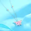 Collar de Plata de Ley S925 con Forma de Corazón Rosa para Mujer, Colgante de Nicho, Regalo para el Día de San Valentín Chino, Nuevo Producto 2025, Regalo para Novia