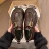 Mocassins de Solado Grosso para Calçar Sem Cadarço Femininos 2026 Nova Coleção Primavera Mais Vendidos Aumentam a Altura Estilo Britânico Sapatos de Couro Sapatos Pretos Simples