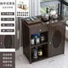 Mueble de té móvil estilo chino para el hogar Mesa de té Escritorio de té Juego de té Gongfu Carrito de té pequeño Cafetera integrada Soporte de mesa de café