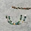 Moda Europeia e Americana Colar de Contas de Ágata Indiana Pulseira de Múltiplas Camadas Tecida à Mão Brincos Conjunto de Três Peças Joias Atacado